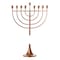 Vintiquewise Modern Solid Metal Judaica Hanukkah Menorah 9 Branched Candelabra, Copper Medium QI004119.BR.M - alternate 6